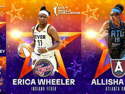 WNBA ALL-STAR KIA SKILLS CHALLENGE adobe photoshop basketball creative design graphic design kia photoshop typography wnba