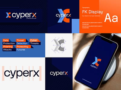 CyperX - Cyber Security Branding app design brand guidelines brand strategy branding colors corporate brand design cyber security dailyui graphic design iconography illustration logo print security platform typography uxui design visual design visual identity website design x logo