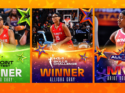 WNBA ALL-STAR - Event Winners adobe photoshop allstar basketball creative design graphic design photoshop template typography wnba