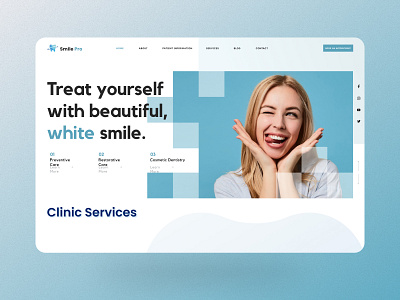 Smile Pro Dental Clinic 3d animation application branding clinic dental clinic dentist graphic design medical motion graphics product design site ui ui design uiux ux ux design web web design wesite