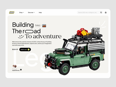 LEGO Animation Landing Page animation graphic design lego motion graphics ui