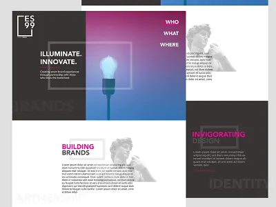 Branding Agency Website Design Concept brand branding graphic design identity logo typography ui ux vector web design