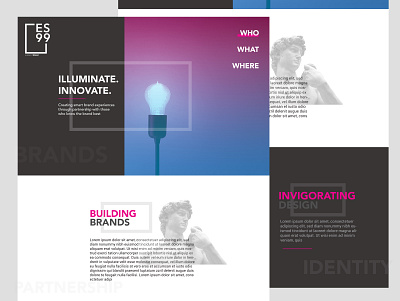 Branding Agency Website Design Concept brand branding graphic design identity logo typography ui ux vector web design