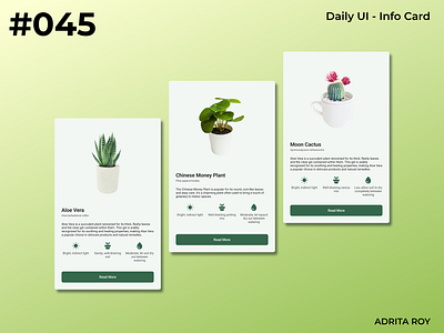 Daily UI 045 - Info Card card dailychallenge dailyui figma green info card plants product design ui ui component ui design uiux ux ux design