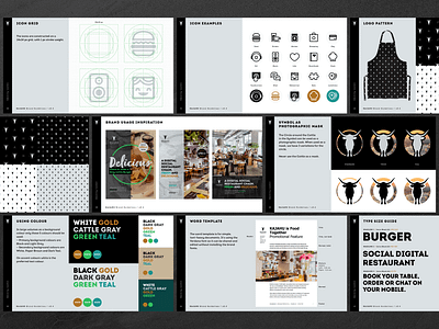 Kajahu Visual Identity brand guidelines branding budapest cattle food graphic design guideline icon logo restaurant visual identity