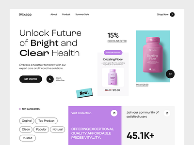 Skin Care Ecommerce Website clean cosmetics cosmetics store design ecommerce header homepage landing page makeup medical care online retailer online shop self care shopify website skin care ui ux web web design website