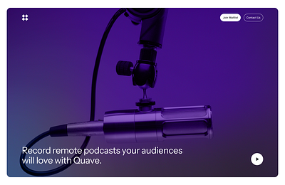 🪄 Hero Section for Quave ⬇️ design design strategy explore figma hero section minimal podcast system design ui uidesign ux