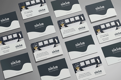 Some updated branding for Sinke Plumbing brand design branding flyers graphic design marketing materials plumbing