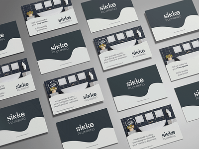 Some updated branding for Sinke Plumbing brand design branding flyers graphic design marketing materials plumbing