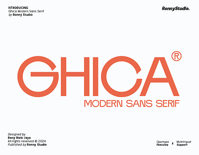 Ghica - Modern Sans Serif Font display font