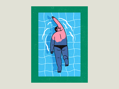 Pool art digitalart drawing illustration pool poster swimming