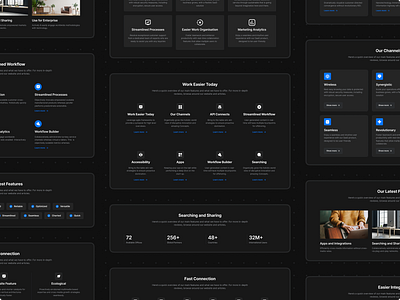 Dark Blocks - Lookscout Design System dark design design system figma landing page layout lookscout modern ui webpage website