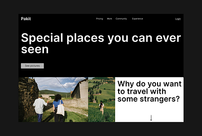 Pakit traveling ui design design ui ux web design
