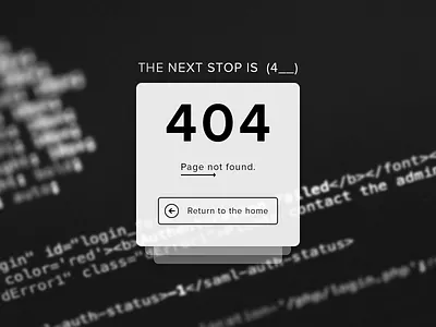 404 Page Not Found B/W 404 error page 404 page not found black and white blurred brand branding bw gradient graphic design illustration illustrator ai noise pattern photoshop psd print designer return to the home senior designer typo typography ui design ui ux designer widget