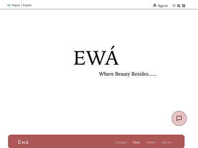 EWÁ (BEAUTY) branding design graphic design illustration typography ui ux vector