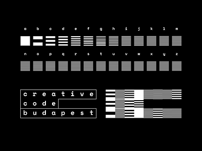 Logo/System for Creative Code Budapest alphabet branding budapest code creative logo meetup pattern system