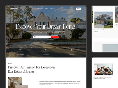 FINDNOOW - Real Estate Landing Page apartment home house landing landing page property real estate real estate web realestate ui ui design uiux ux web web design website website design