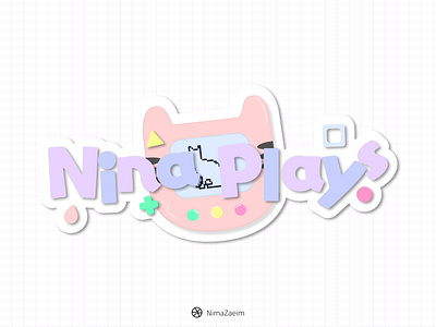 Logo Design / YouTuber 2d 3d branding colorful dailyui design figma fun graphic design illustration logo logo design pastel photoshop playful tamagotchi vtuber youtube youtuber