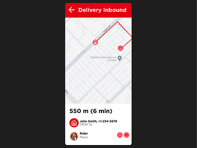 Daily UI #020 #DailyUI – Location Tracker/Mock Delivery app dailyui location ui