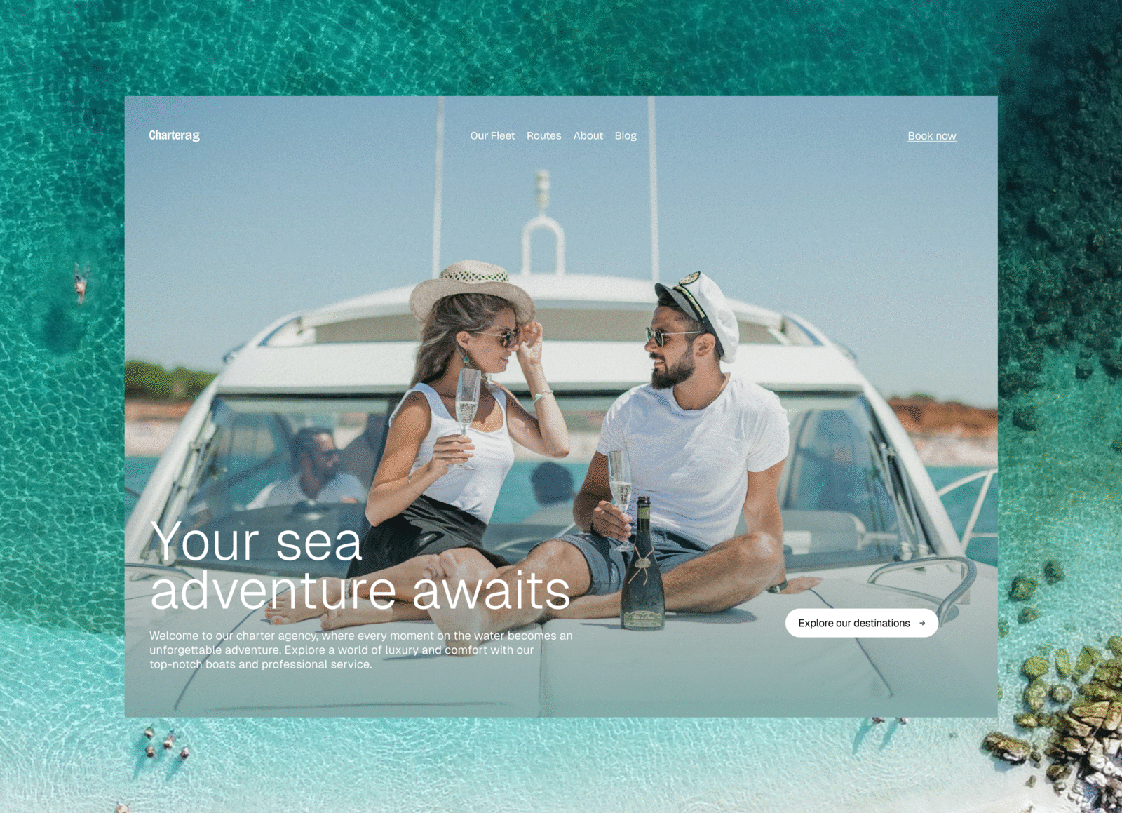 Yacht charter company design concept design concept sailing ui ux web yacht yachting