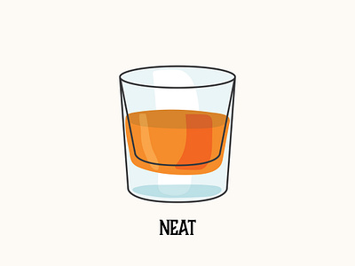 Bourbon neat illustration bourbon branding craft icon illustration