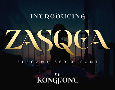 Zasqea - Elegant Serif Font 3d animation branding design font graphic design handwritten illustration italic logo logotype motion graphics script typeface ui