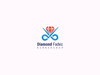 Diamond Fadez Barbershop Logo barbershop logo diamond fadez barbershop logo identity branding krish langadiya logo logo design