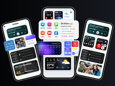 IOS Widget App UiUx graphic design logo ui