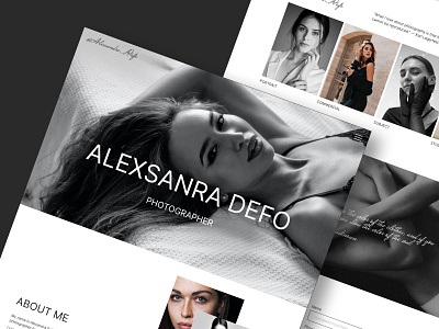 Personal web-site design for the photographer design figma landing page ui ux web website