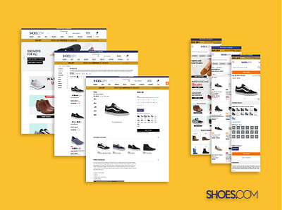 Shoes.com ecommerce mobile responsive ui ux web