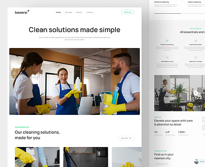 Bawersi - Cleaning Services Landing Page cleaning services landing page uiux design website