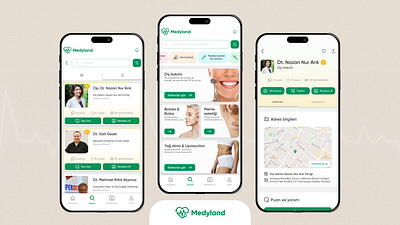 Medyland | Doctor Appointment App animation app appointment booking clear design designer doctor figma health interactions medical mobile motion graphics realwork ui ux