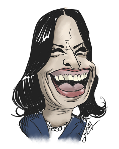 Camela 2024 art caricature digitalart election2024 kamala