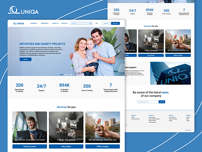 UNIQA Insurance Company Redesign branding business figma graphic design insperation insurance company landing page redesign ui uniqa ux web web design