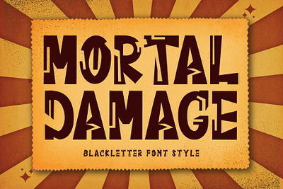 Mortal Damage autumn back to school beautiful blackletter branding christmas design fall font font design graphic design halloween handwritten illustration logo retro summer ui