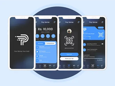 Pay Sense: Fintech App 3d branding graphic design ui