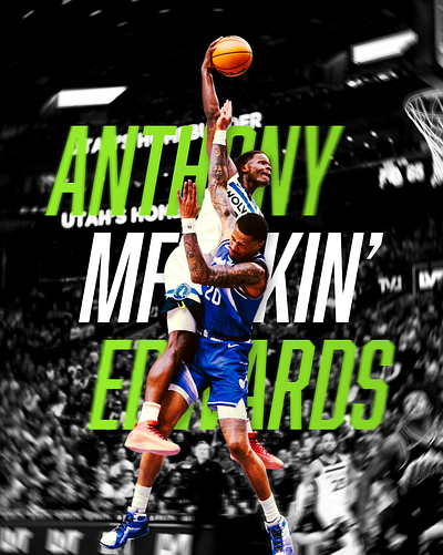 Sports Poster Design: Anthony Edwards colors design editing graphic design logo photography poster design sports typography