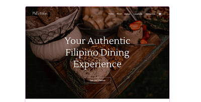 Filipino Restaurant Landing Page filipino restairant landing page web design