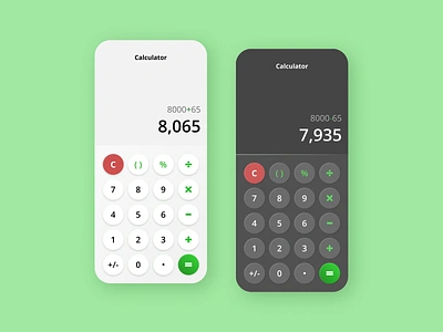 Calculator app calc calculate calculator app calculator ui clean dailyui dsesign minimal mobile ui uiux