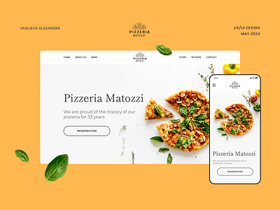 Pizzeria design figma food landing page logo pizzeria ui ux web website