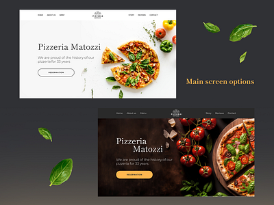 Pizzeria design figma food landing page logo pizzeria ui ux web website