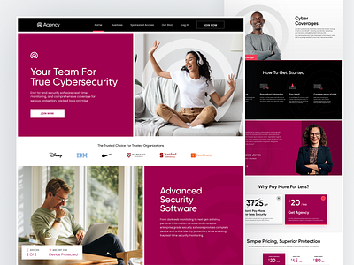 Agency Web Design cybersecurity data design graphic design landing page modern professional web website