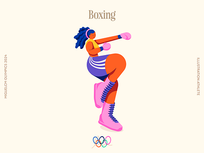 Boxing boxing illustration illustrationathlete illustrator miguelcm olympics sports