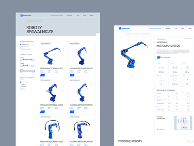 ROBOTPOL www automatic industrial industry layout robot ui ux web website