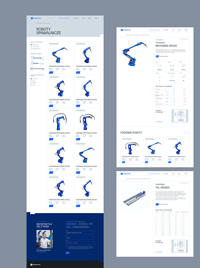 ROBOTPOL www automatic industrial industry layout robot ui ux web website