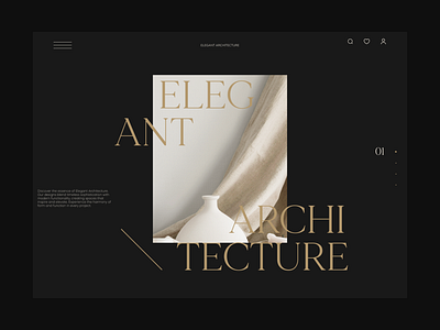 Architecture & Interior Design concept page architecture classic design ecommerce femenine interior interior design landing page minimal product page serif font ui webdesign