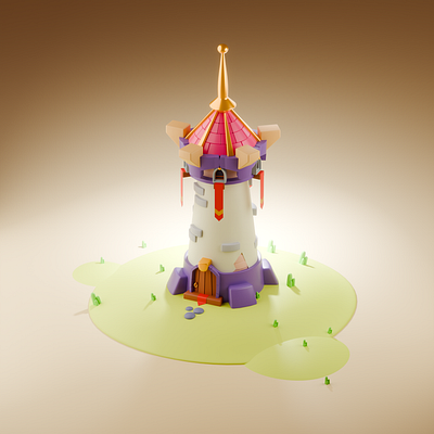 Wizard Tower 3d animation character illustration stylized