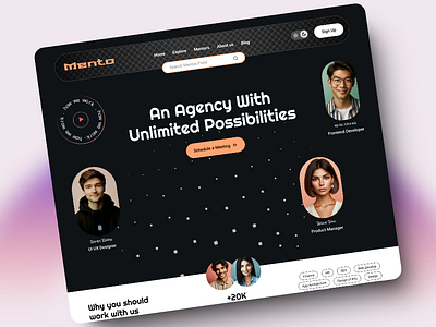 Website for Mentoring Agency agency figma job mentoring product design redesign ui ui design ux ux design web