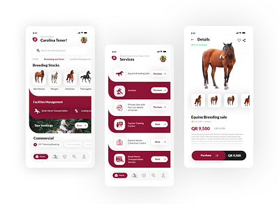 App Design For Horse Booking android app app design apps dribbble ios app mobile app ui ui ux uidesign