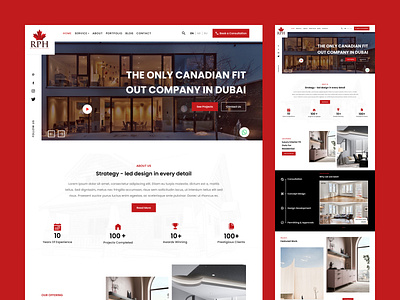 RPH - Fit Out Firm Website architecture architecture company architecture website construction company construction website design fit out company fit out website landing page modern website real estate real estate website ui ux web web design website website design